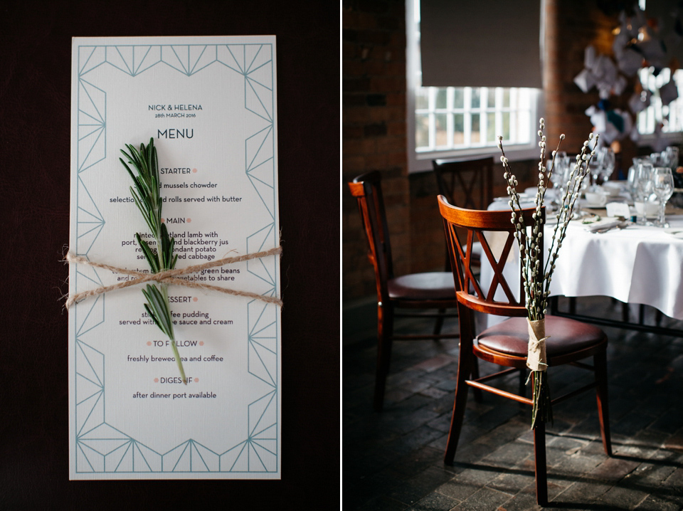 An industrial and geometric inspired wedding in Scotland. Photography by Caro Weiss.