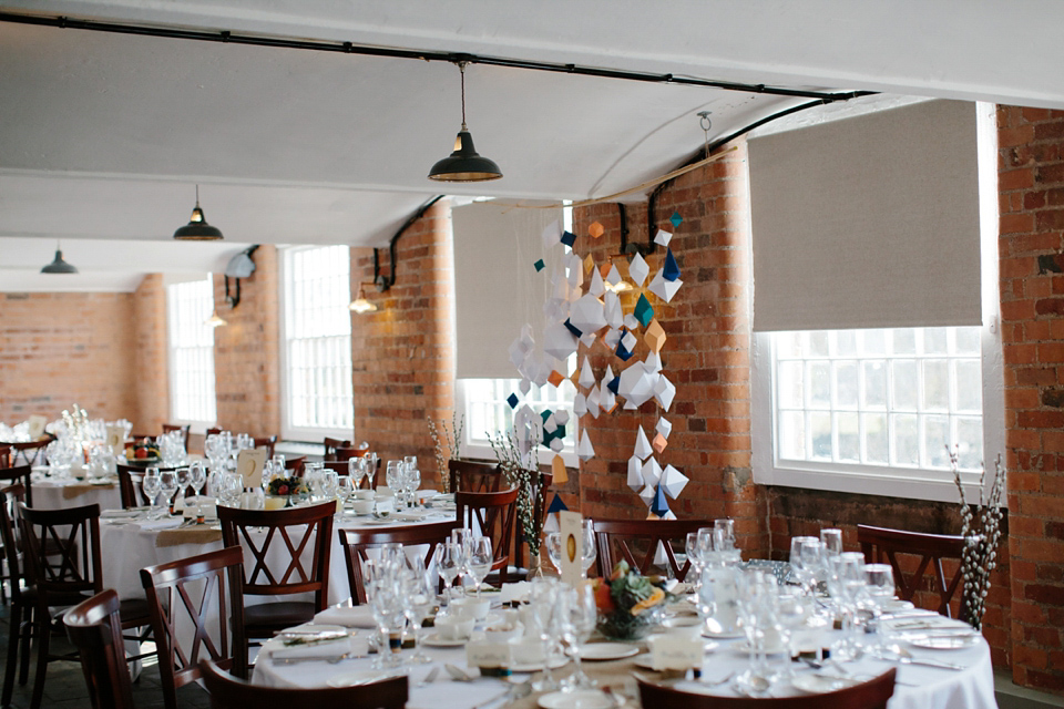 An industrial and geometric inspired wedding in Scotland. Photography by Caro Weiss.