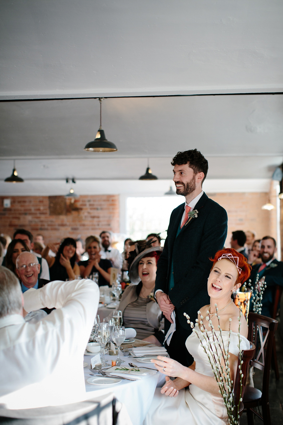 An industrial and geometric inspired wedding in Scotland. Photography by Caro Weiss.