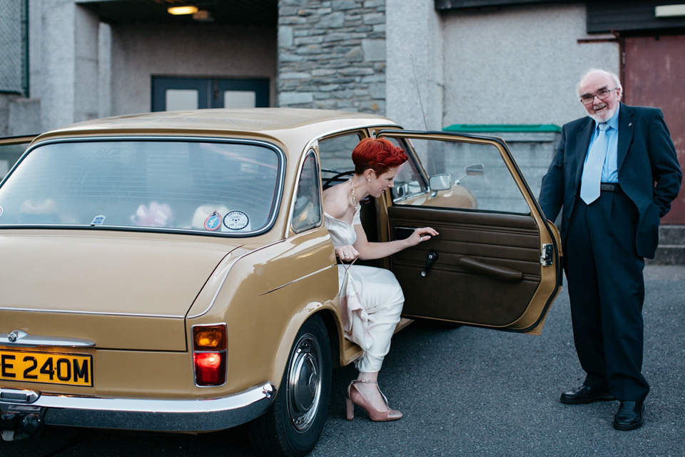 An industrial and geometric inspired wedding in Scotland. Photography by Caro Weiss.