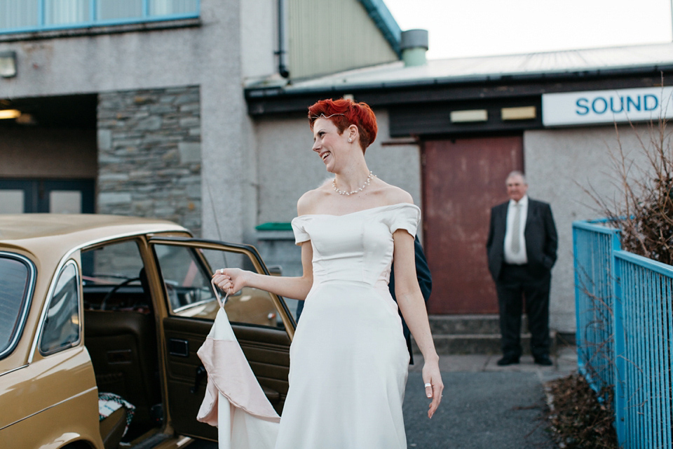 An industrial and geometric inspired wedding in Scotland. Photography by Caro Weiss.