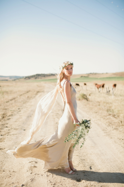 A Gold Slip Dress For A Sun Soaked, Atmospheric Party Wedding in Spain
