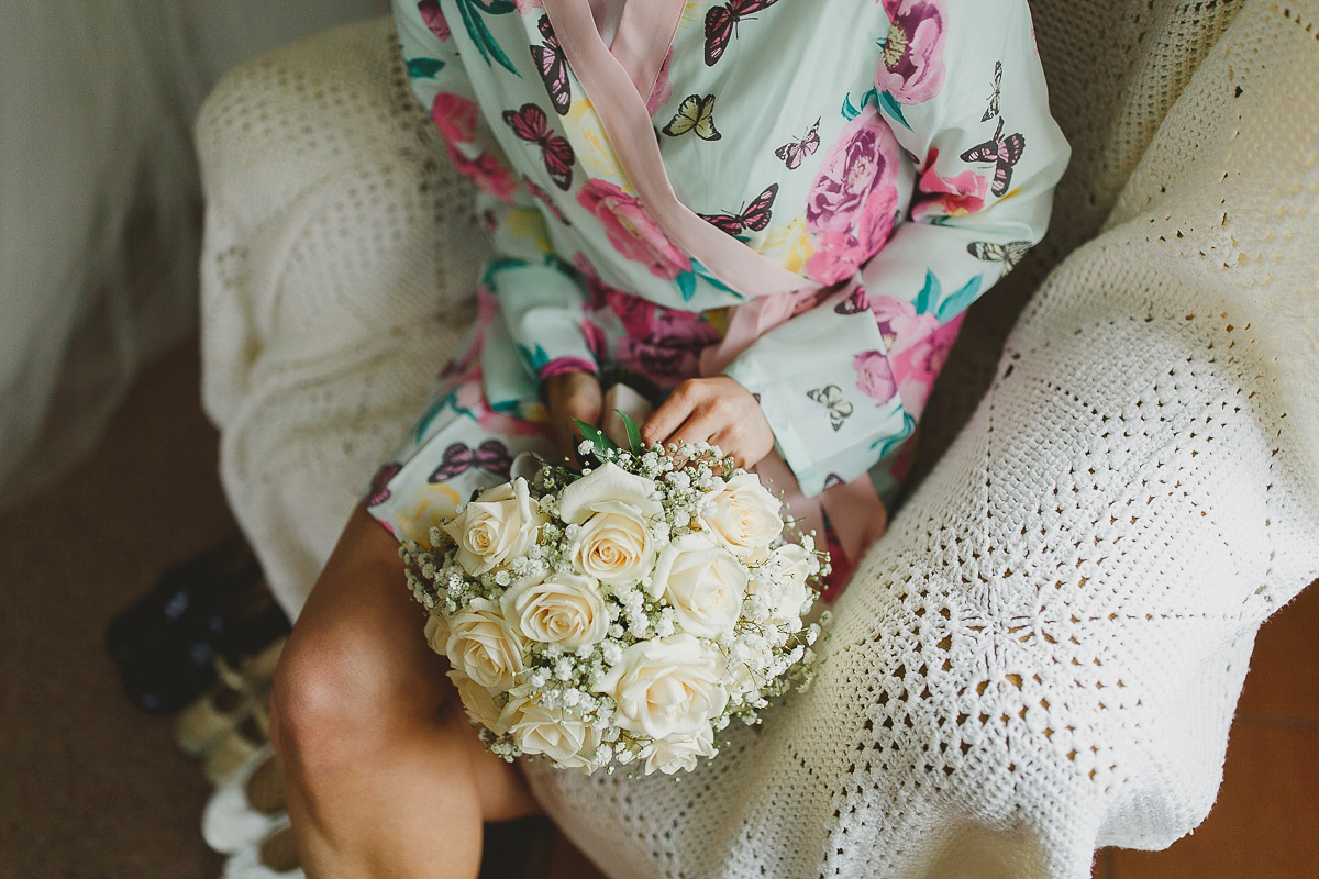 Lisa wears an Elizabeth Stuart gown for her romantic wedding in Northern Ireland. Photography by Marc Lawson.