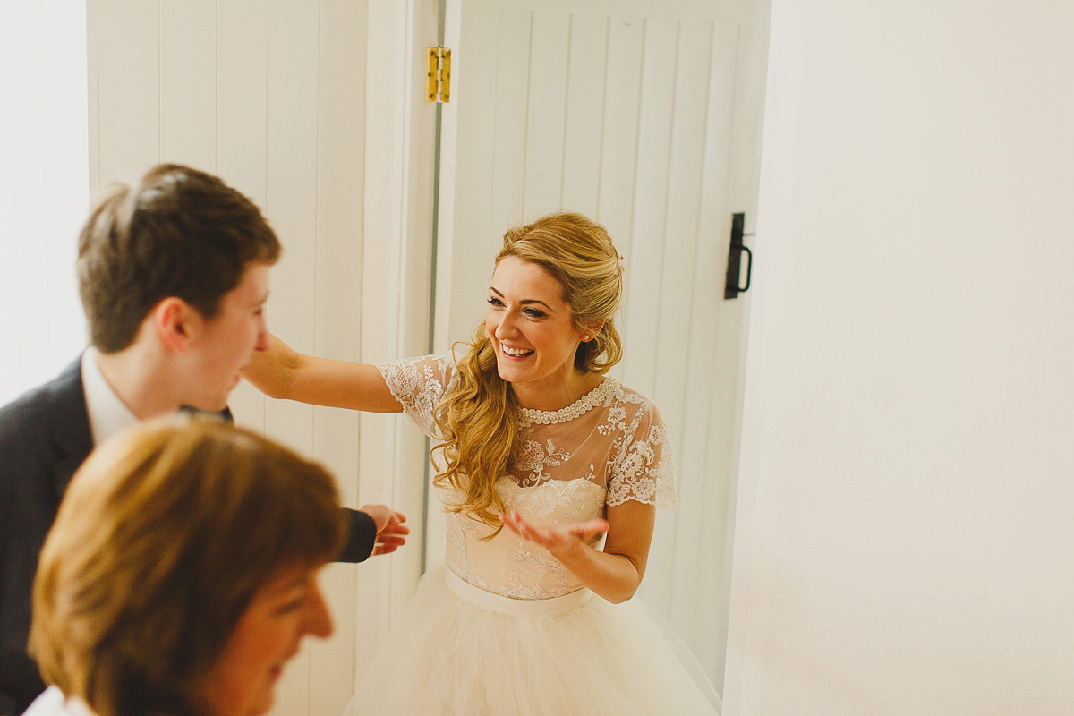 Lisa wears an Elizabeth Stuart gown for her romantic wedding in Northern Ireland. Photography by Marc Lawson.