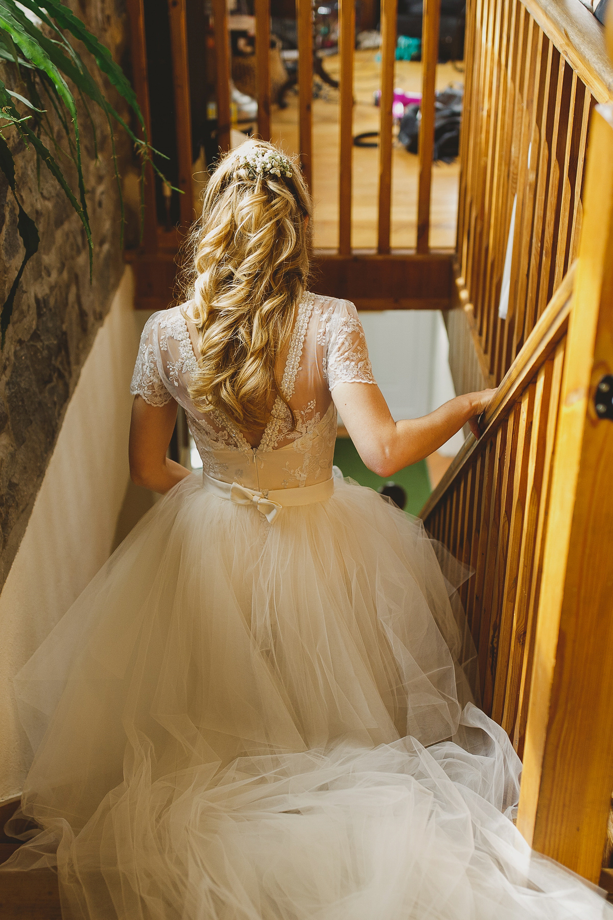 Lisa wears an Elizabeth Stuart gown for her romantic wedding in Northern Ireland. Photography by Marc Lawson.