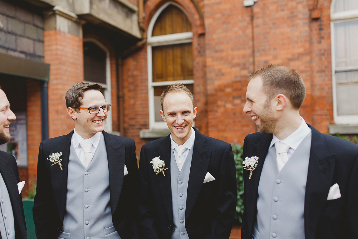 Lisa wears an Elizabeth Stuart gown for her romantic wedding in Northern Ireland. Photography by Marc Lawson.