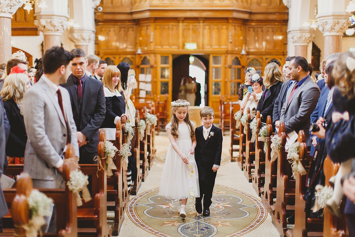 Lisa wears an Elizabeth Stuart gown for her romantic wedding in Northern Ireland. Photography by Marc Lawson.