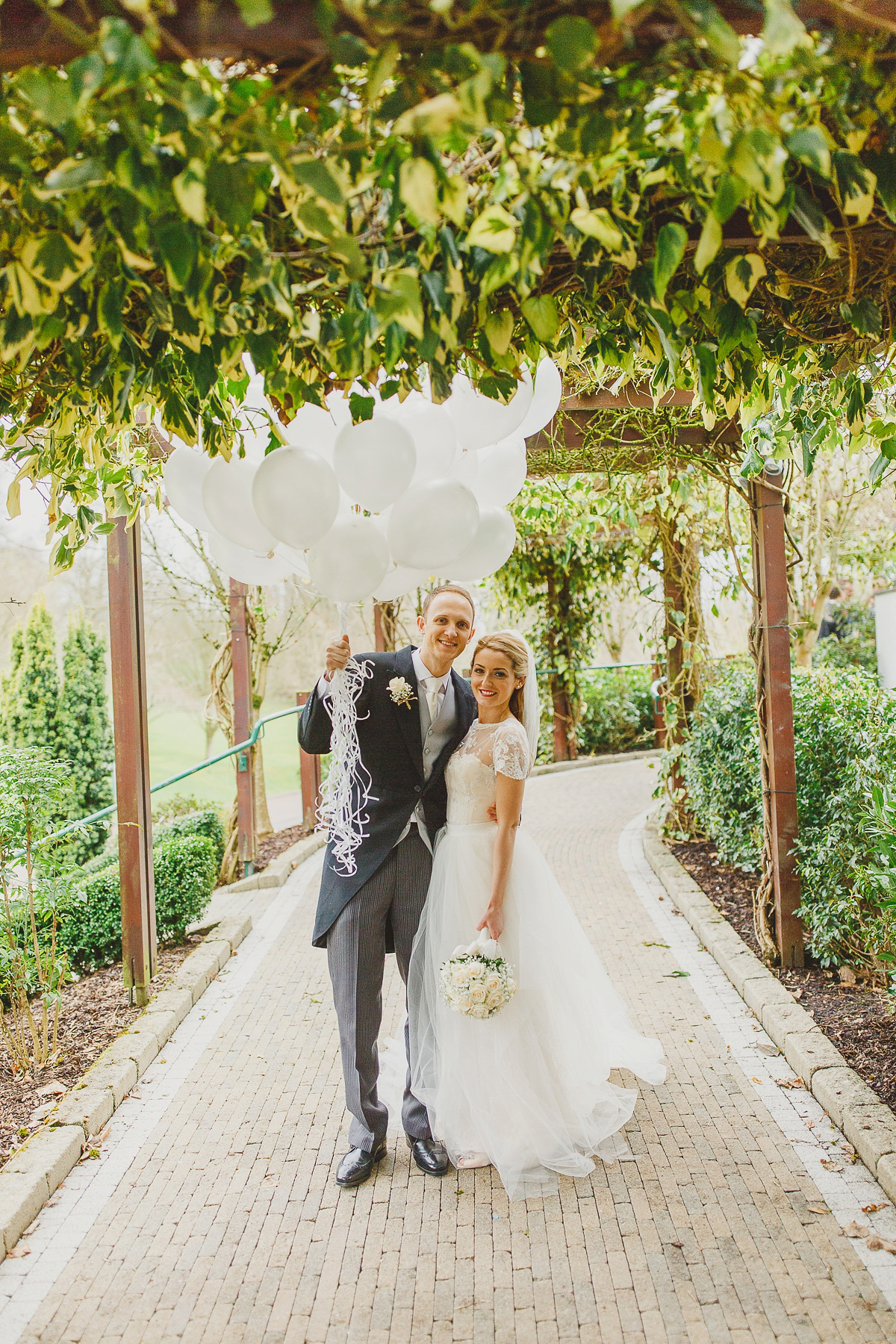 Lisa wears an Elizabeth Stuart gown for her romantic wedding in Northern Ireland. Photography by Marc Lawson.