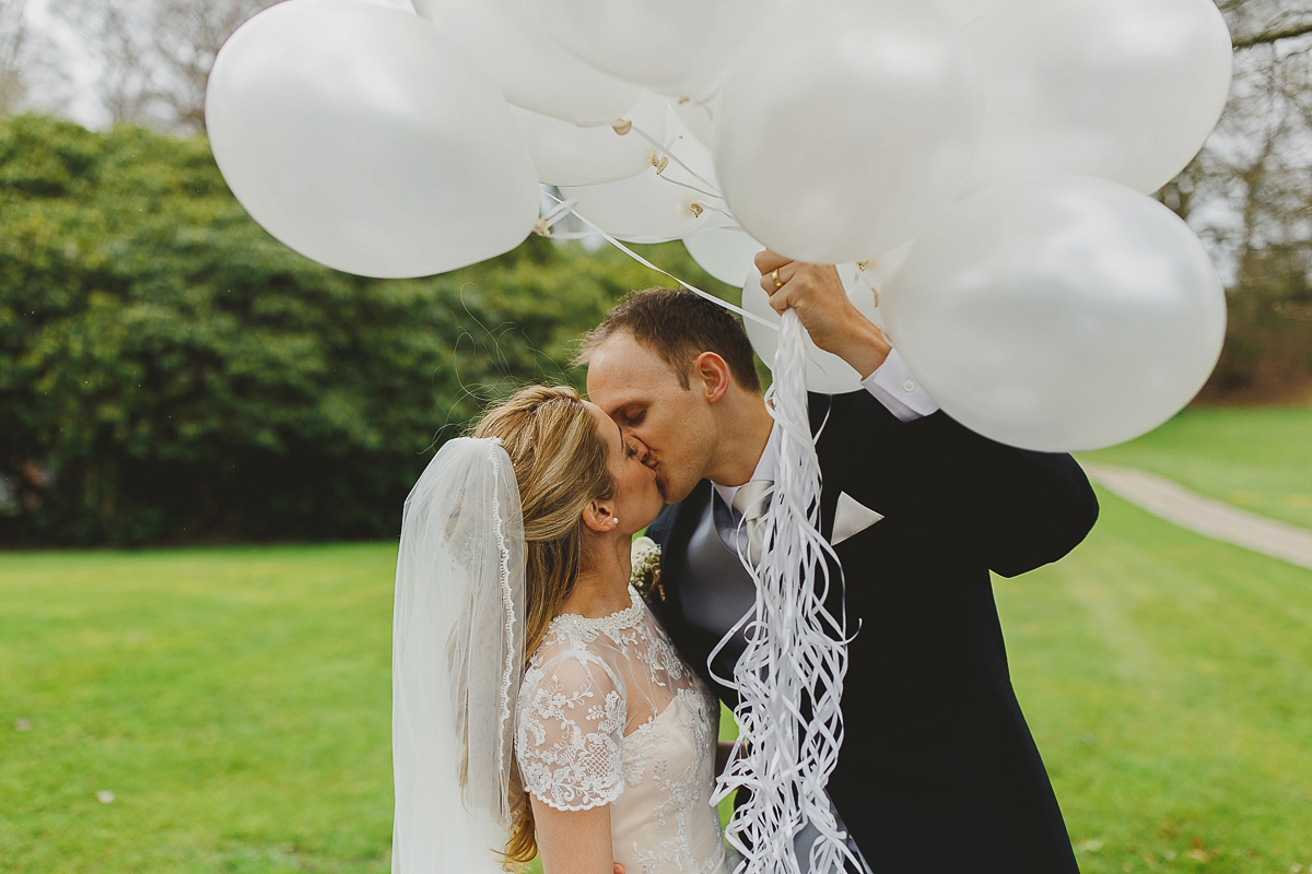 Lisa wears an Elizabeth Stuart gown for her romantic wedding in Northern Ireland. Photography by Marc Lawson.