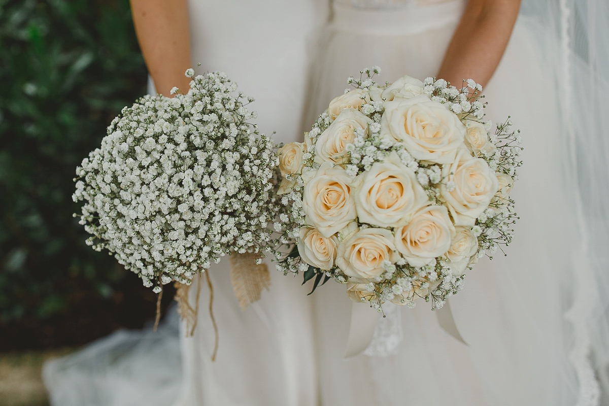 Lisa wears an Elizabeth Stuart gown for her romantic wedding in Northern Ireland. Photography by Marc Lawson.