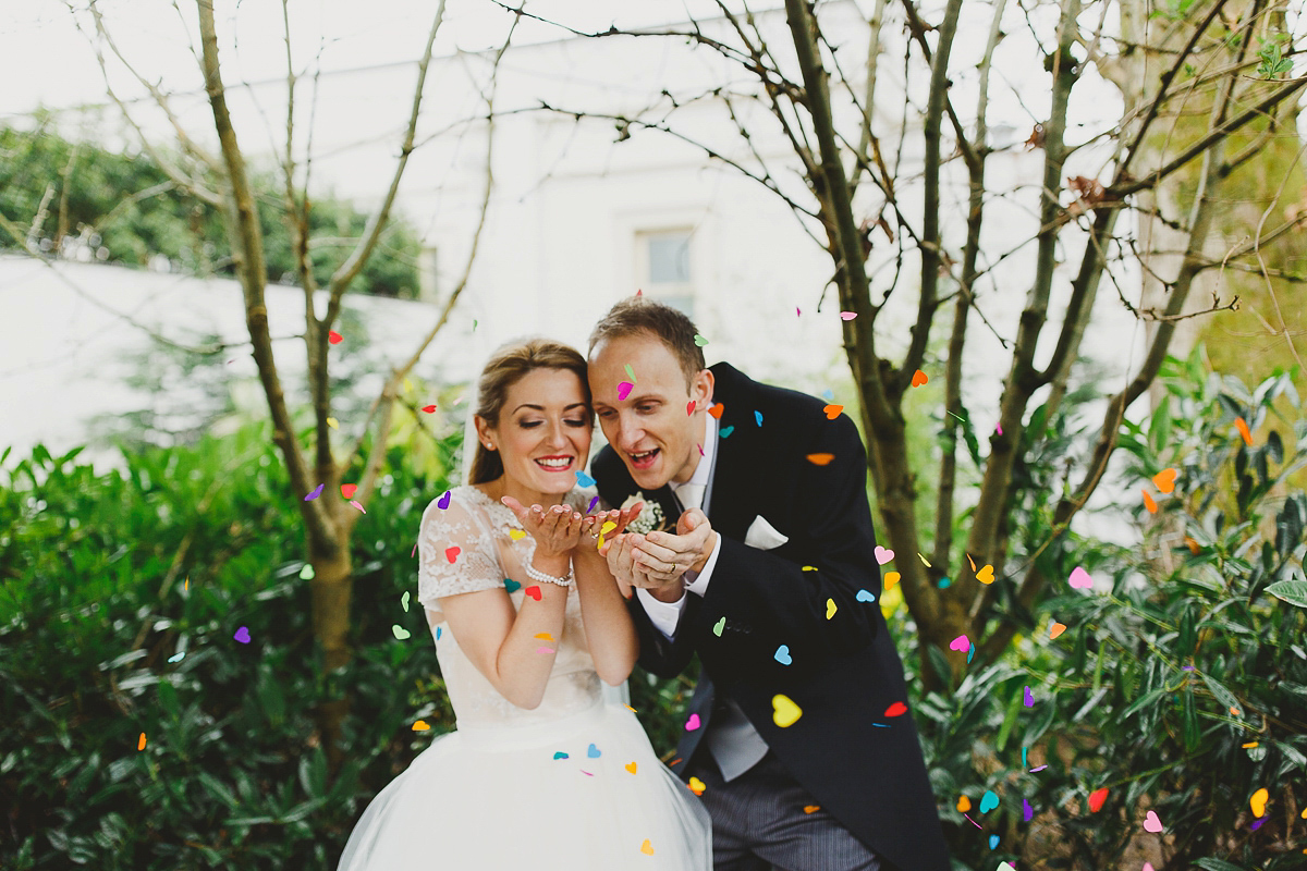 Lisa wears an Elizabeth Stuart gown for her romantic wedding in Northern Ireland. Photography by Marc Lawson.