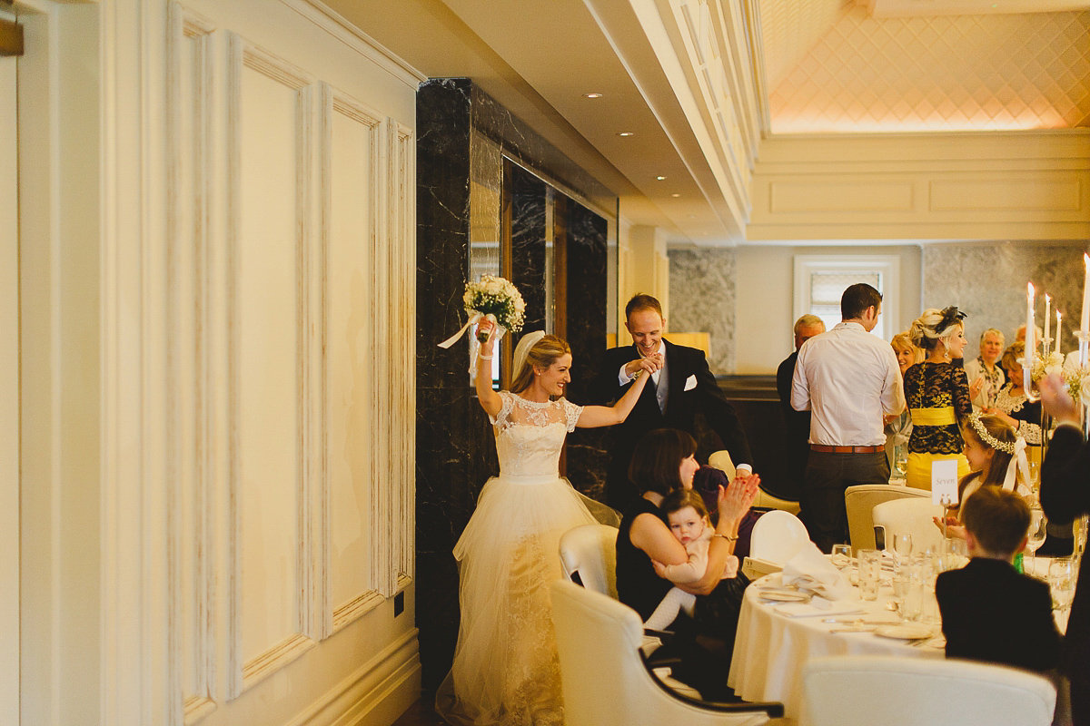 Lisa wears an Elizabeth Stuart gown for her romantic wedding in Northern Ireland. Photography by Marc Lawson.