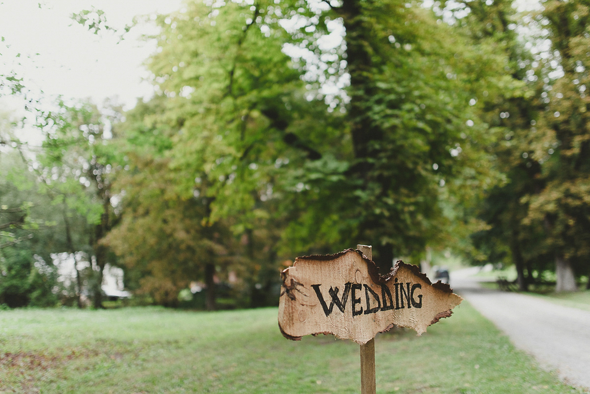 Roxana wore a Pronovias gown for her intimate summer wedding in Romania.