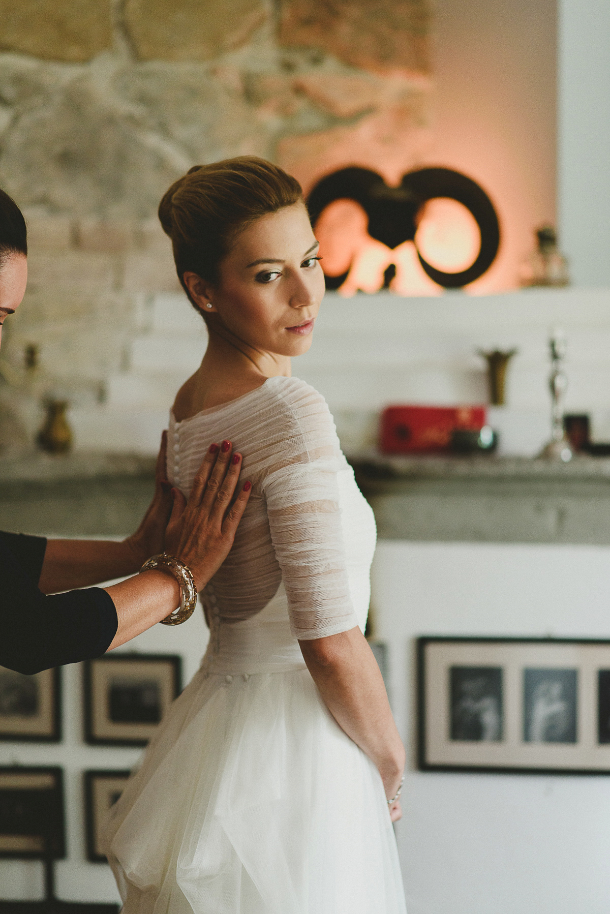 Roxana wore a Pronovias gown for her intimate summer wedding in Romania.