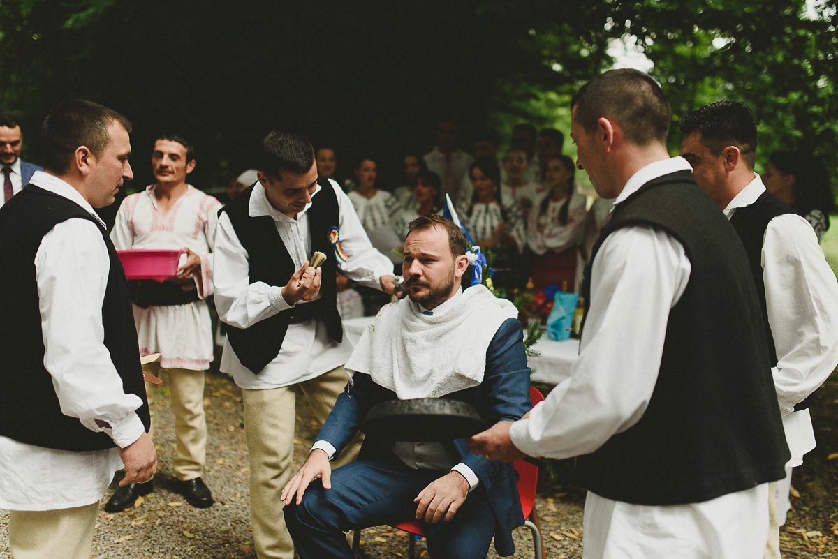 Roxana wore a Pronovias gown for her intimate summer wedding in Romania.