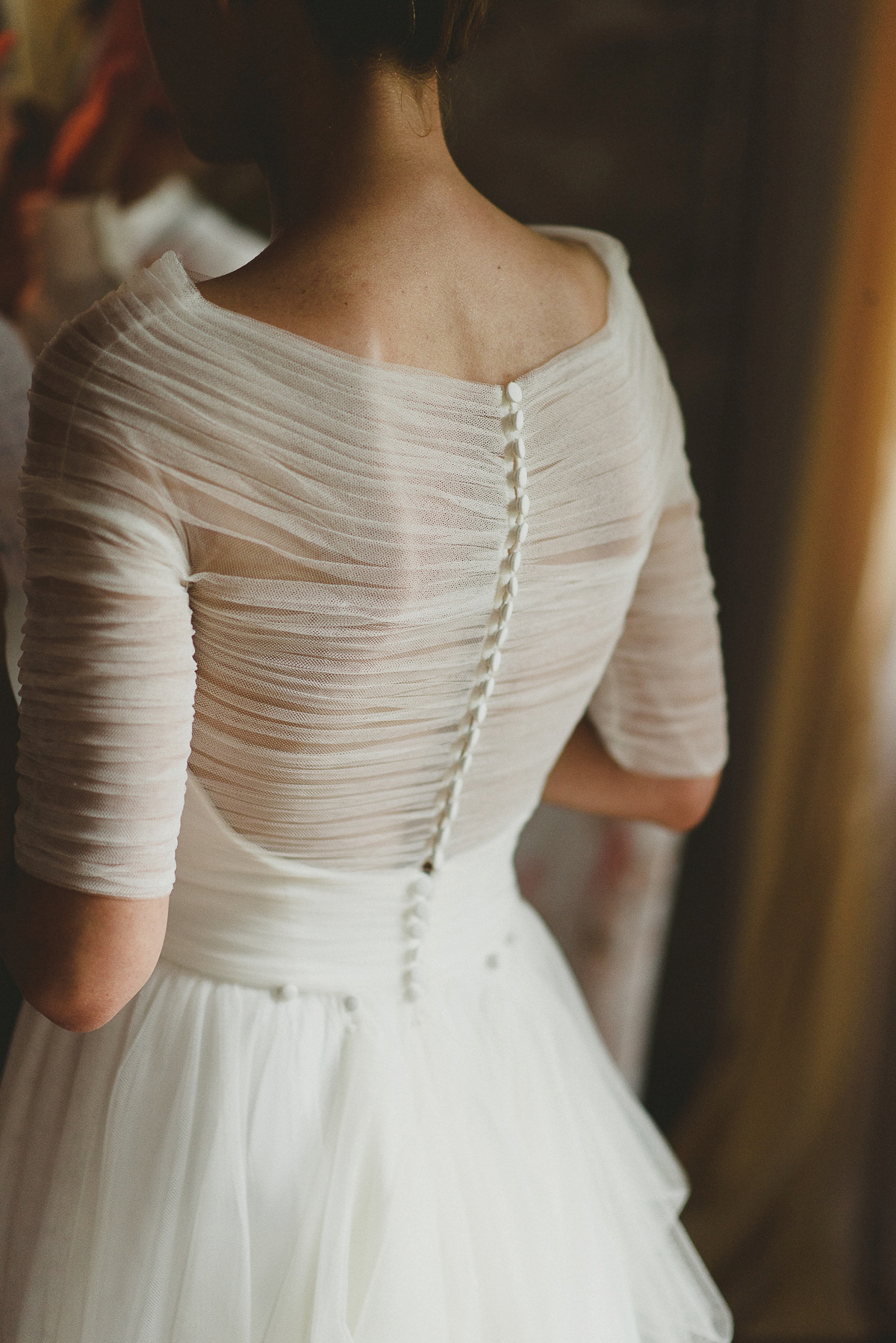 Roxana wore a Pronovias gown for her intimate summer wedding in Romania.