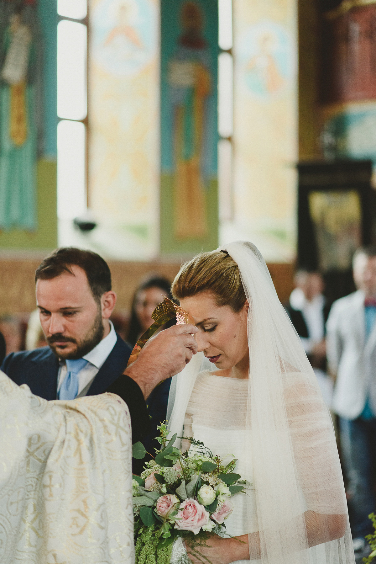 Roxana wore a Pronovias gown for her intimate summer wedding in Romania.