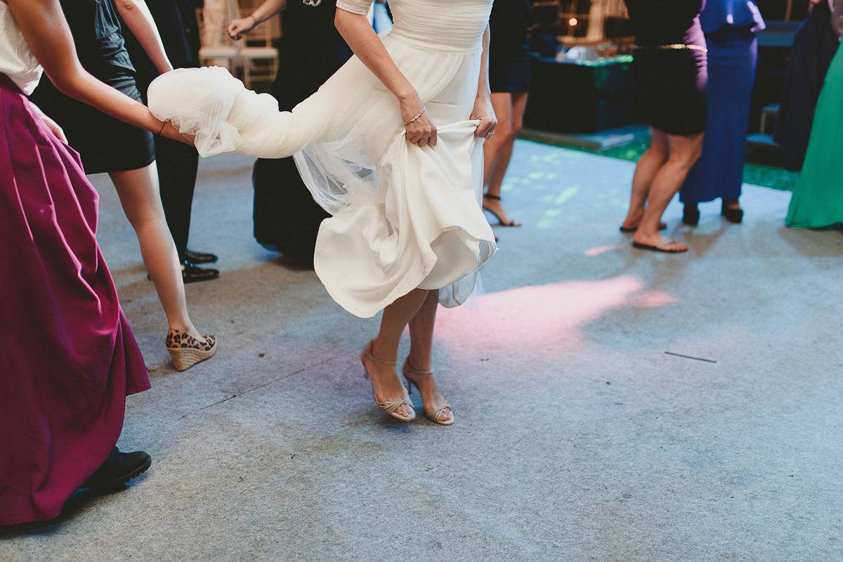 Roxana wore a Pronovias gown for her intimate summer wedding in Romania.