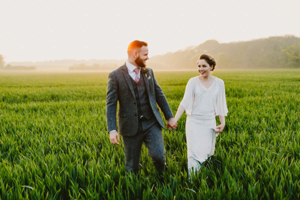 An Eliza Jane Howell Gown for a Downton Abbey and Vintage Glamour inspired Countryside Wedding