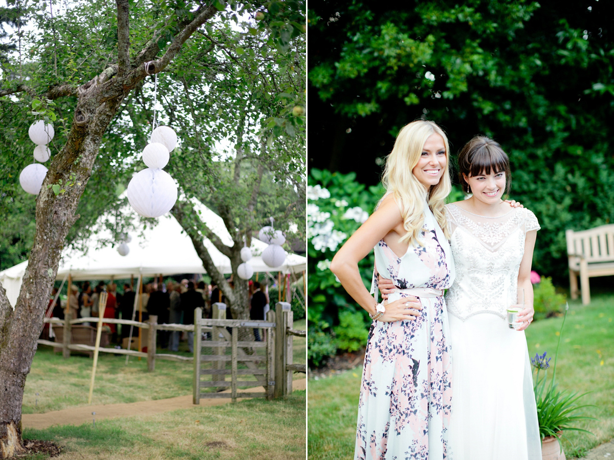 Sarah wore a Halfpenny London gown for her elegant English country garden wedding.  Photography by Helen Cawte.