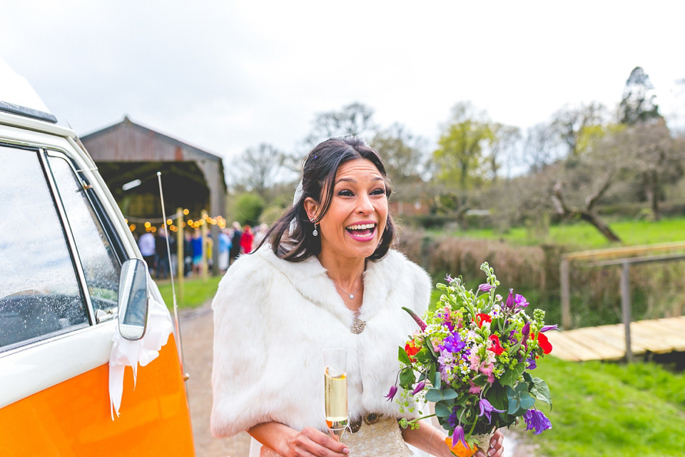 A handmade dress for a colourful and rustic, country barn wedding in the Spring. Images by ELS Photography. A handmade dress for a colourful and rustic, country barn wedding in the Spring. Images by ELS Photography.