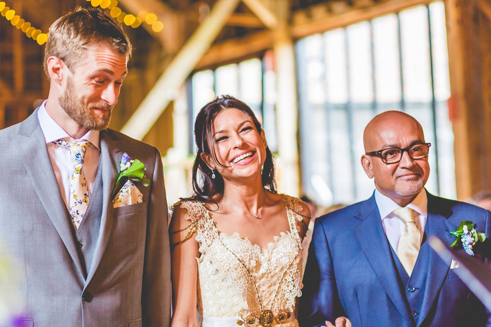A handmade dress for a colourful and rustic, country barn wedding in the Spring. Images by ELS Photography. A handmade dress for a colourful and rustic, country barn wedding in the Spring. Images by ELS Photography.