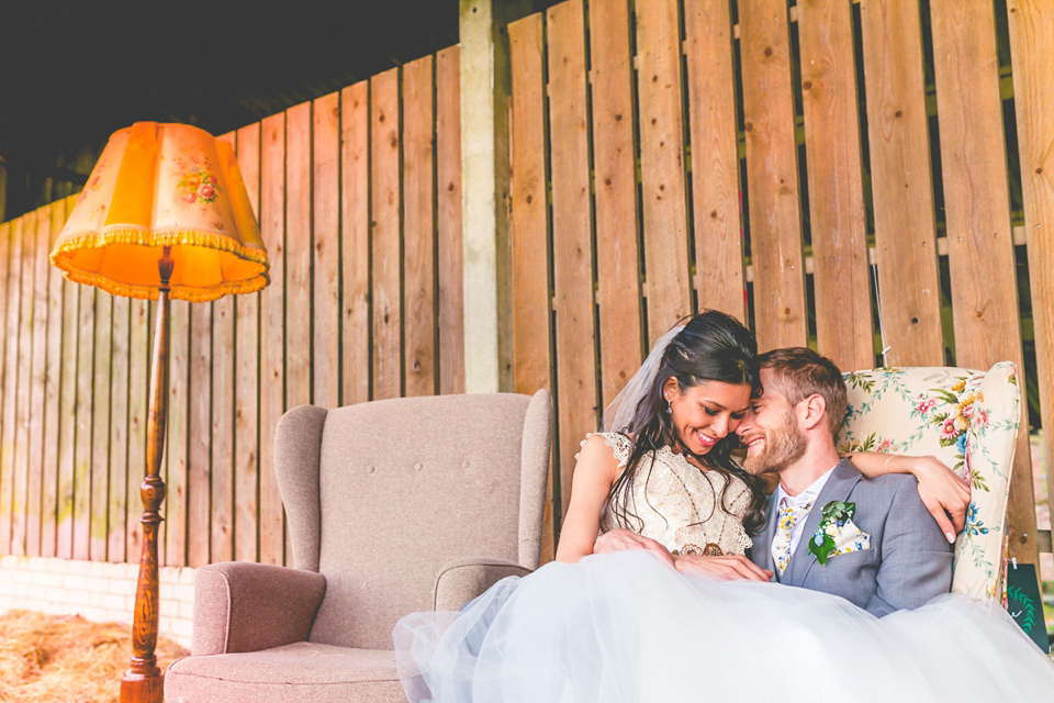 A handmade dress for a colourful and rustic, country barn wedding in the Spring. Images by ELS Photography. A handmade dress for a colourful and rustic, country barn wedding in the Spring. Images by ELS Photography.