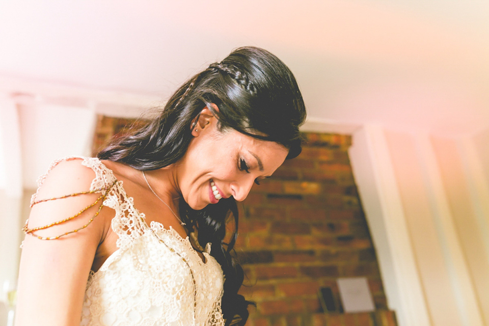 A handmade dress for a colourful and rustic, country barn wedding in the Spring. Images by ELS Photography. A handmade dress for a colourful and rustic, country barn wedding in the Spring. Images by ELS Photography.
