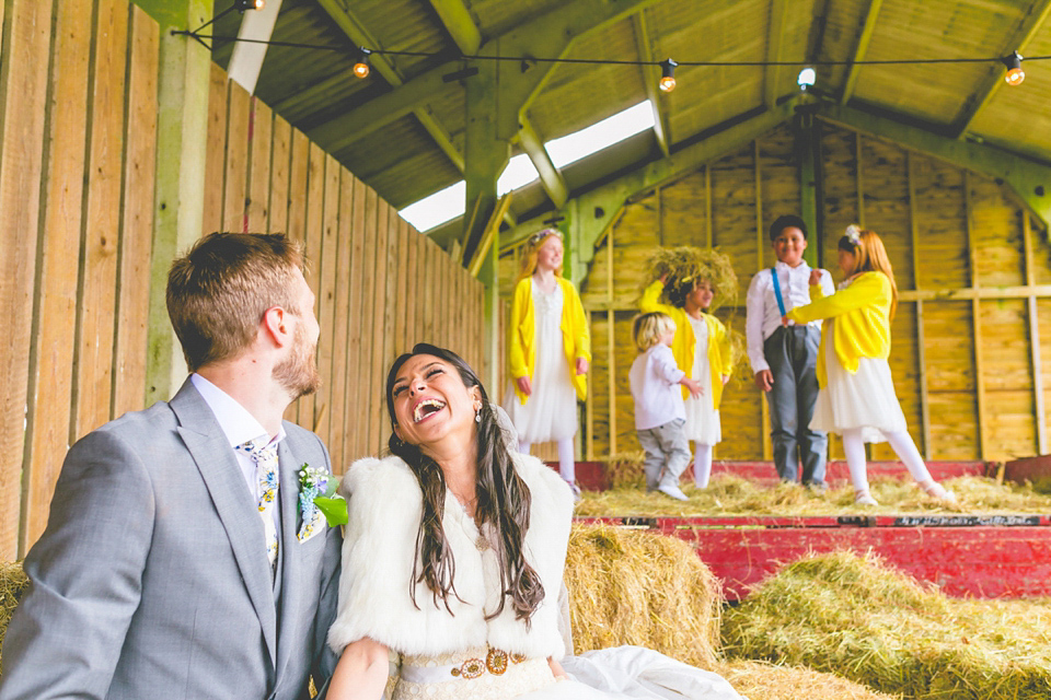 A handmade dress for a colourful and rustic, country barn wedding in the Spring. Images by ELS Photography. A handmade dress for a colourful and rustic, country barn wedding in the Spring. Images by ELS Photography.