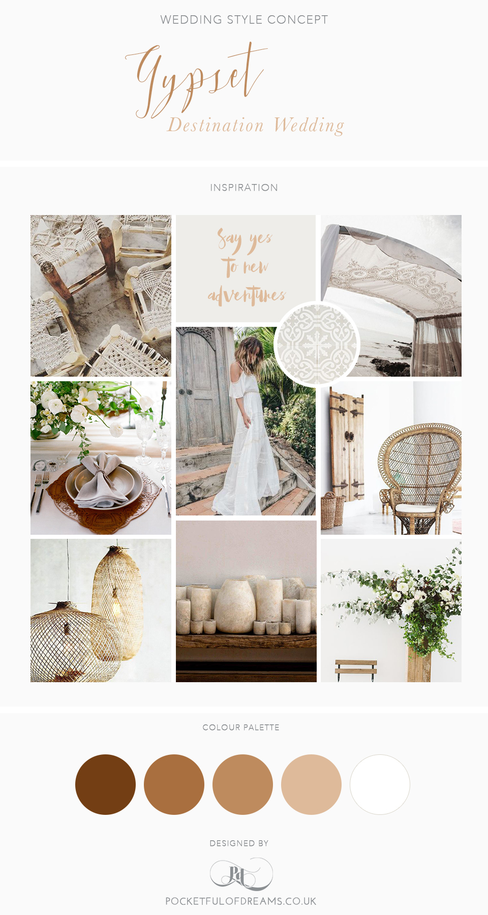 Destination weddings inspiration - influenced by the chic island hangouts of Ibiza and Mykonos with their memory-making sunsets, whitewashed walls and raw natural beauty