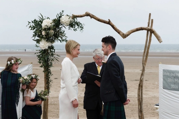 A Stone Cold Fox Gown for a Laid Back, Organic and Intimate Beach Wedding