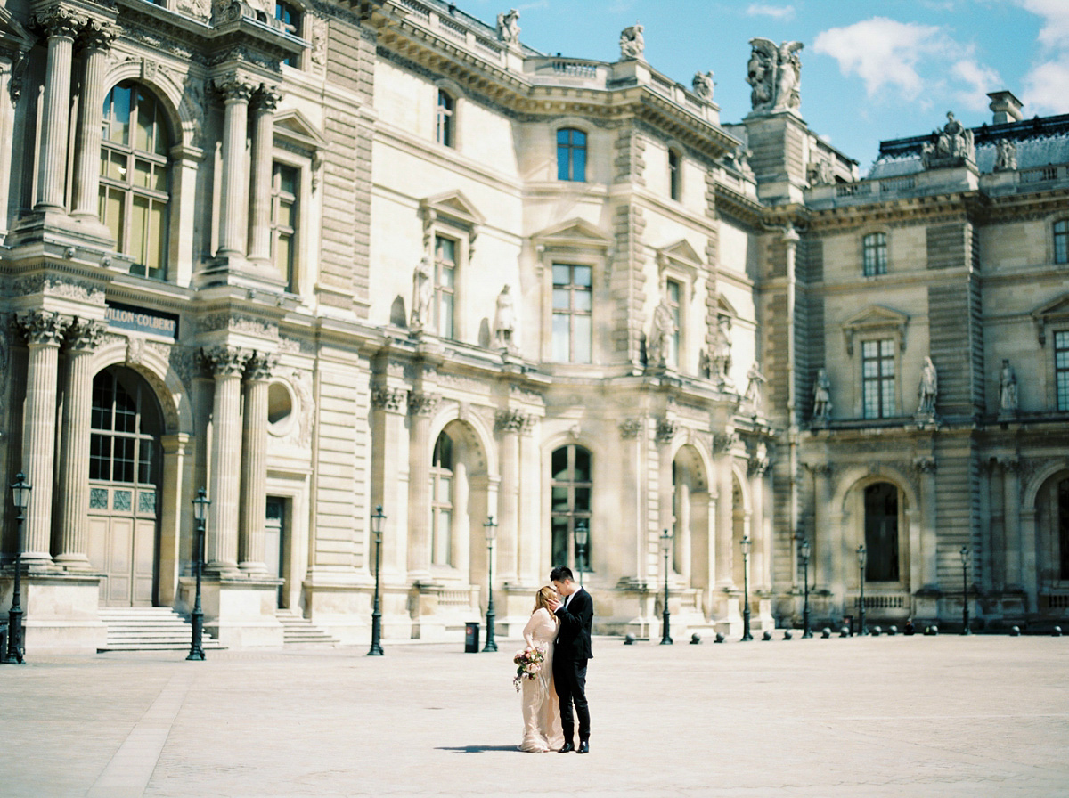 An engagement shoot in Paris. Photography by Zosia Zacharia.