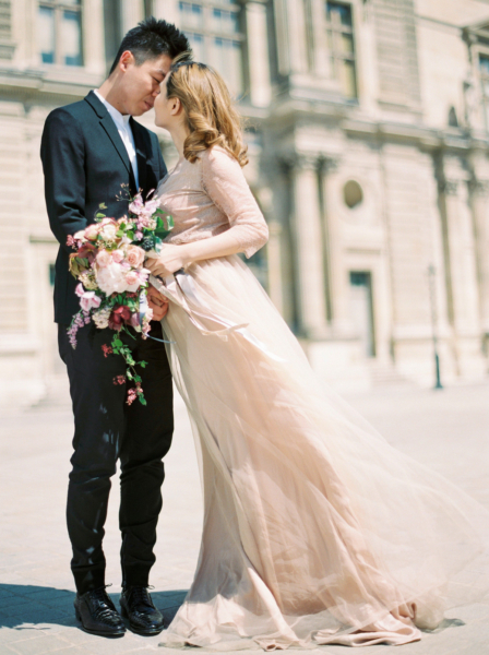 A Dreamy Engagement Shoot in Paris Shot On Film