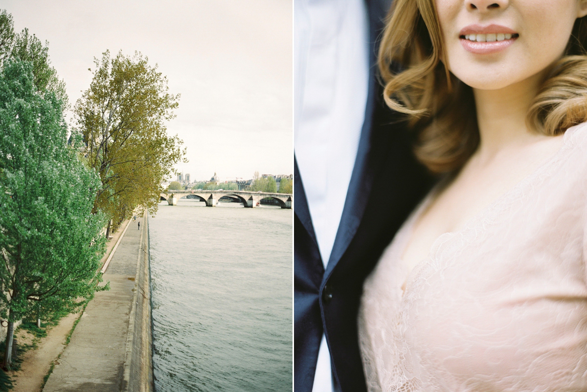 An engagement shoot in Paris. Photography by Zosia Zacharia.