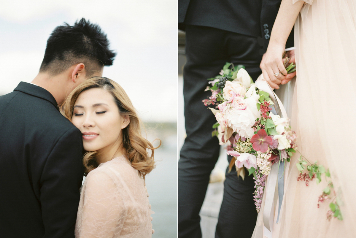 An engagement shoot in Paris. Photography by Zosia Zacharia.