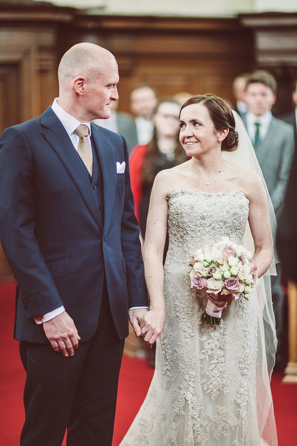 Nicky wore a Justin Alexander gown for her relaxed and stylish winter wedding in East London. Photography by Lemonade Pictures.