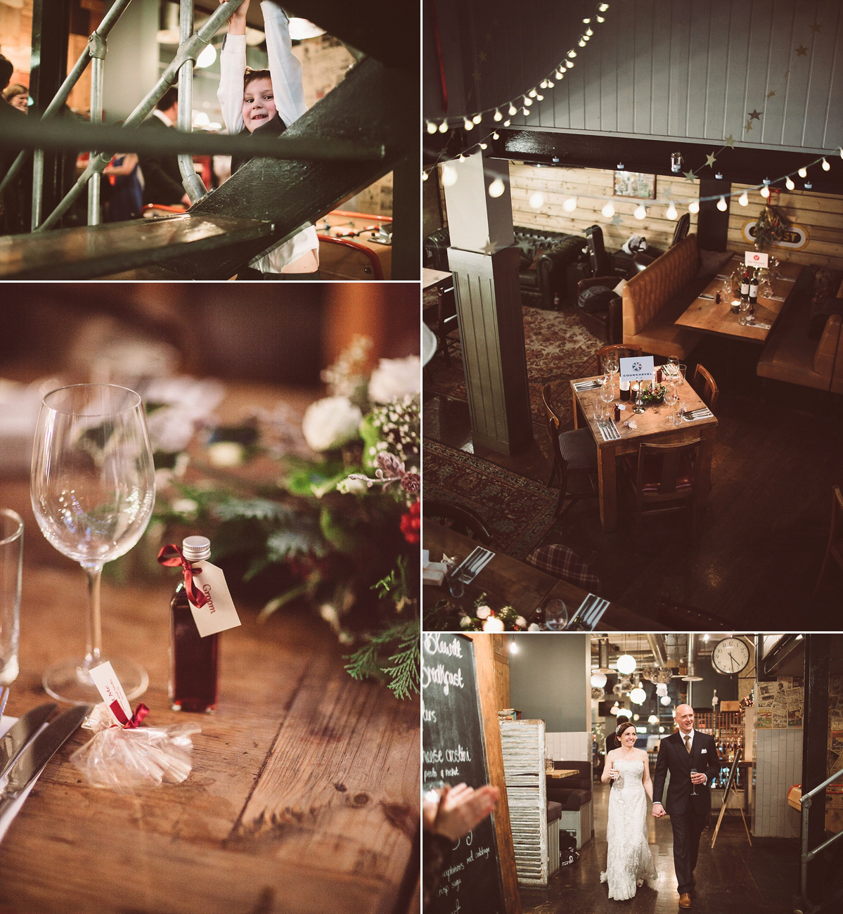 Nicky wore a Justin Alexander gown for her relaxed and stylish winter wedding in East London. Photography by Lemonade Pictures. Nicky wore a Justin Alexander gown for her relaxed and stylish winter wedding in East London. Photography by Lemonade Pictures.