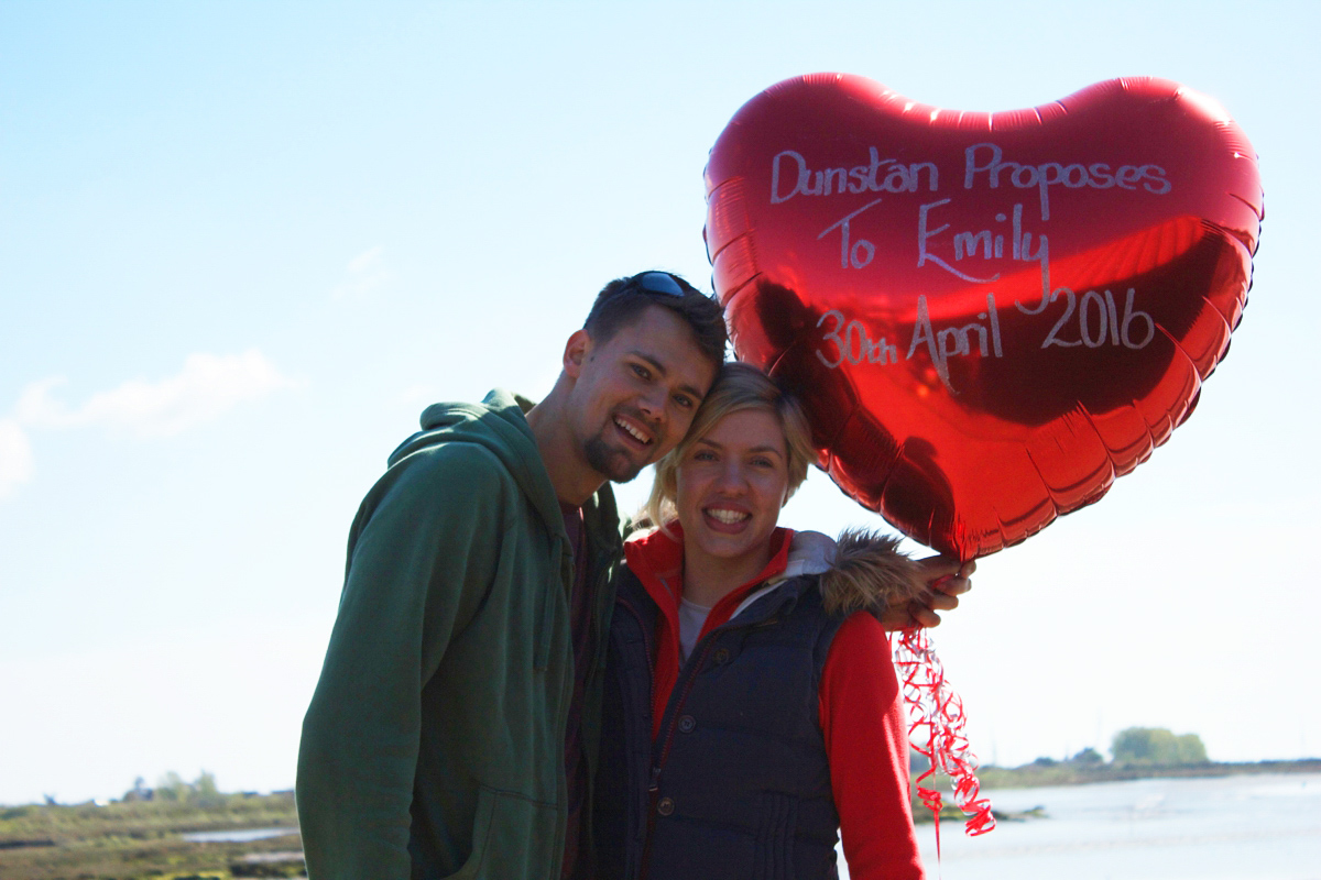 Emily and Dunstan's proposal story