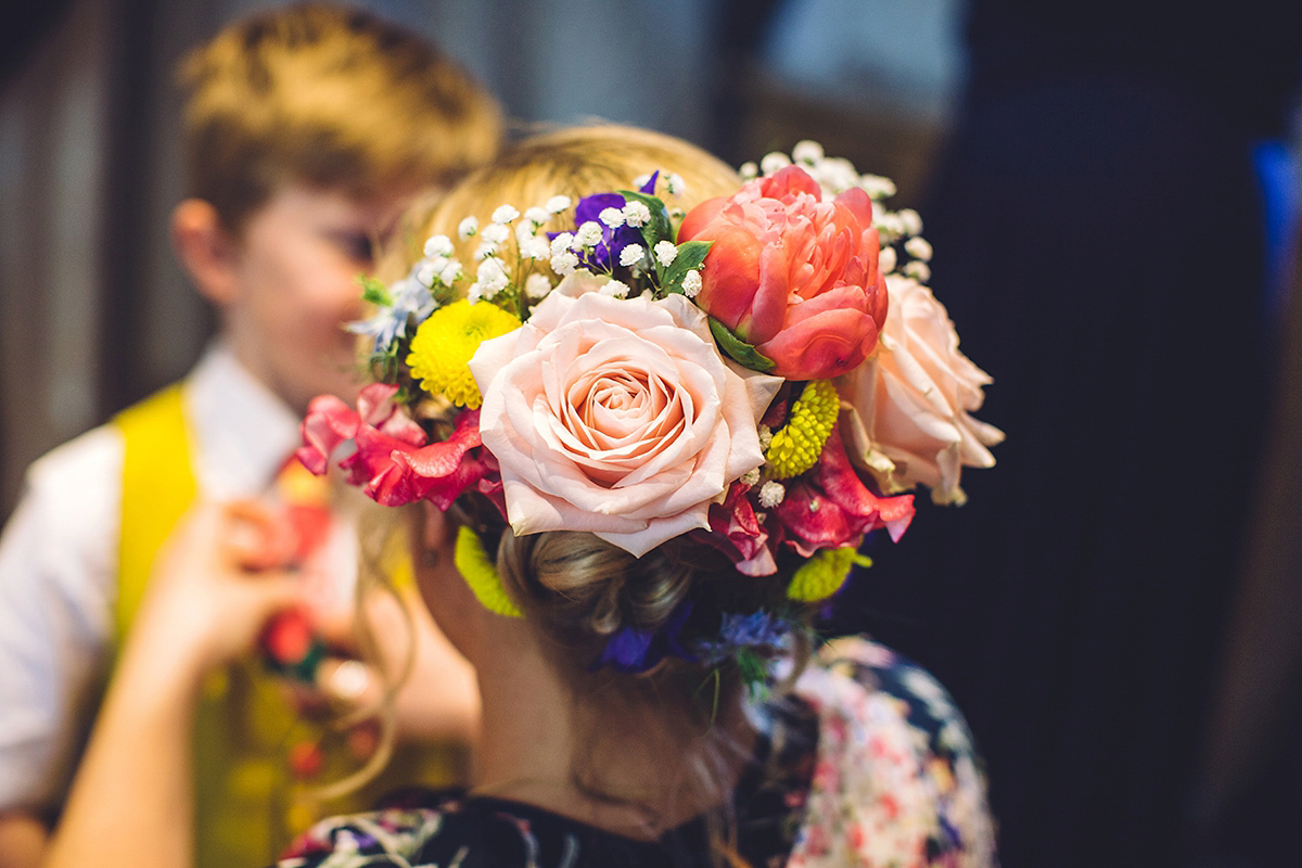 A bridal boutique owner's colourful, whimsical, bluebell filled woodland wedding. Photography by Olegs Samsonovs.