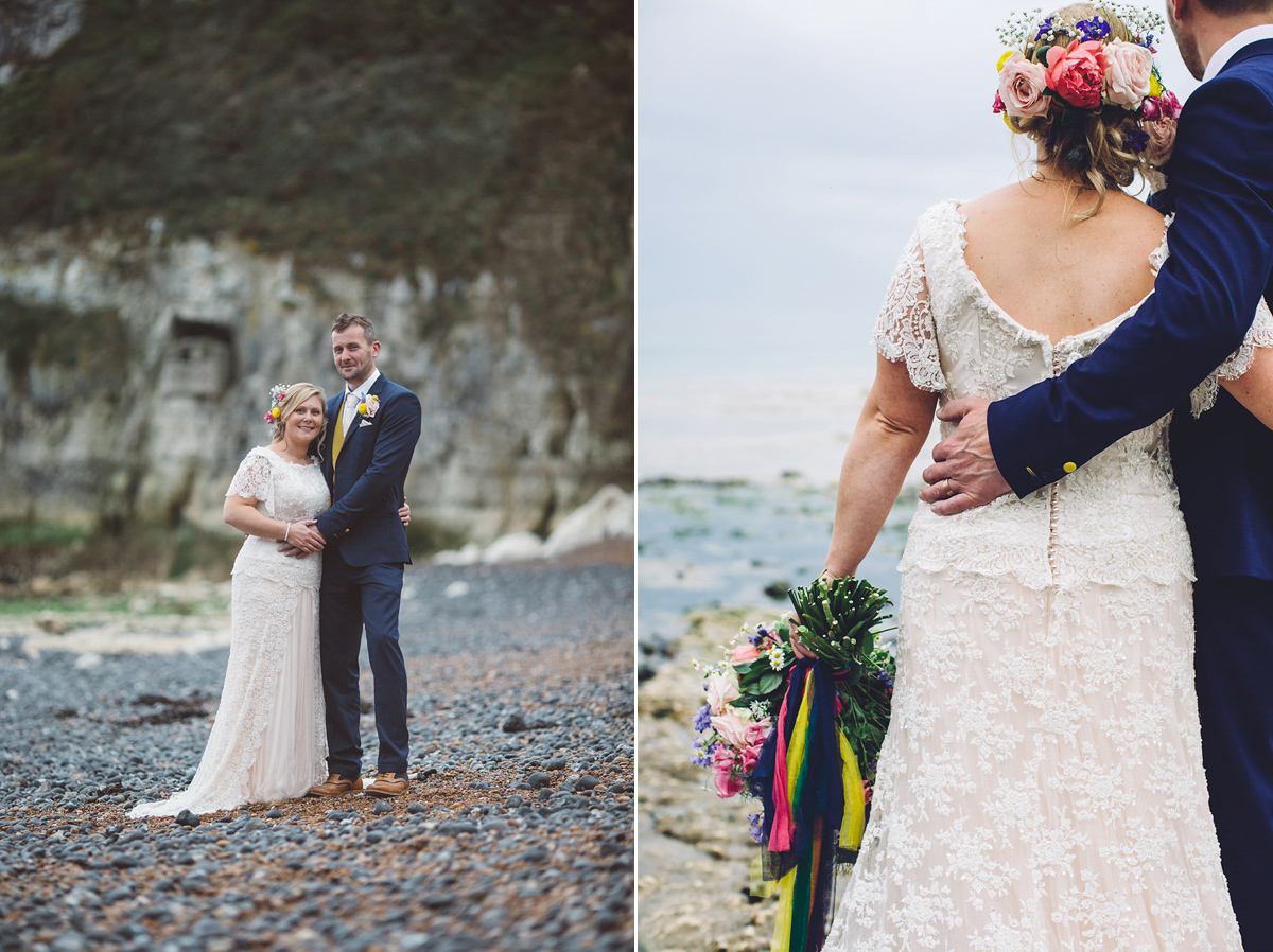 A bridal boutique owner's colourful, whimsical, bluebell filled woodland wedding. Photography by Olegs Samsonovs.