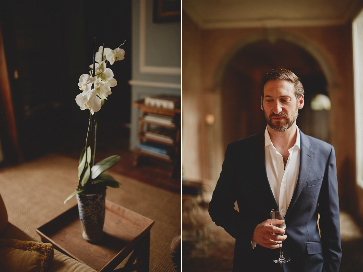 Katie wore a Jonathan Simkhai dress for her chic and rustic wedding at L'Abbay Chateau De Camon in France. Photography by Andrew D Hamilton