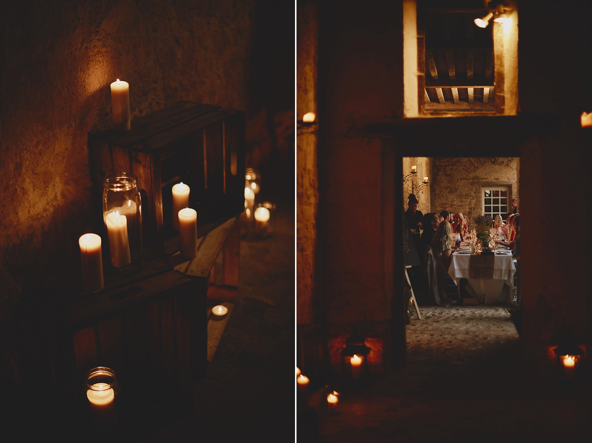 Katie wore a Jonathan Simkhai dress for her chic and rustic wedding at L'Abbay Chateau De Camon in France. Photography by Andrew D Hamilton