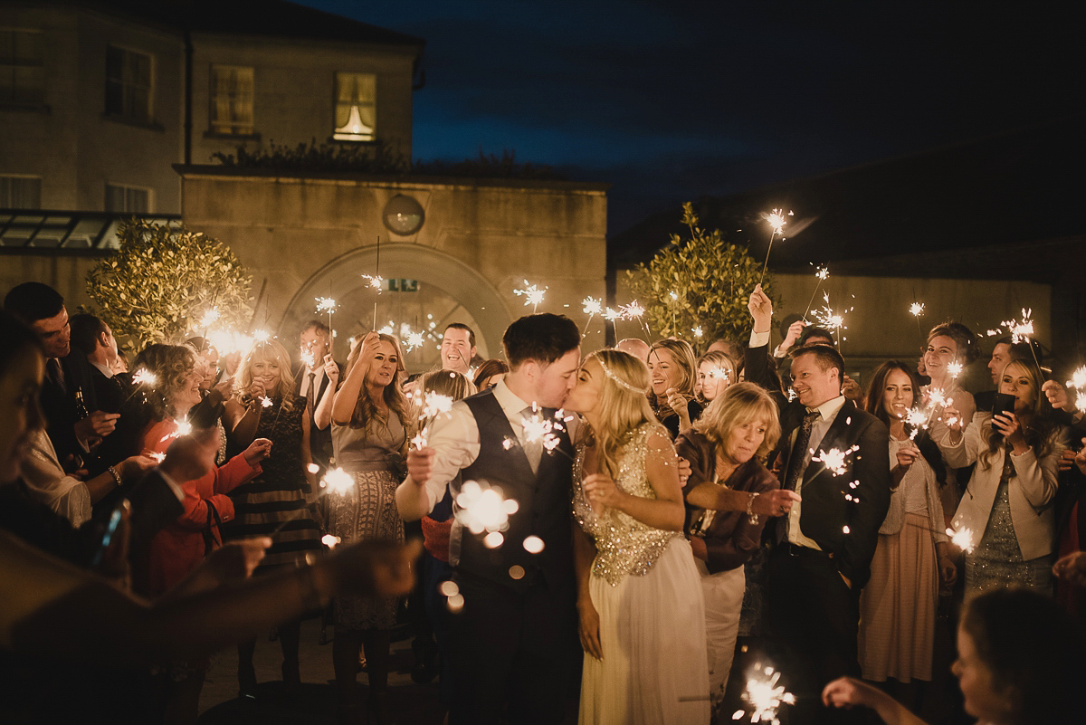 Bride Leona wears an Anna Campbell gown for her bohemian inspired wedding in Ireland. Photography by Tomasz Kornas.