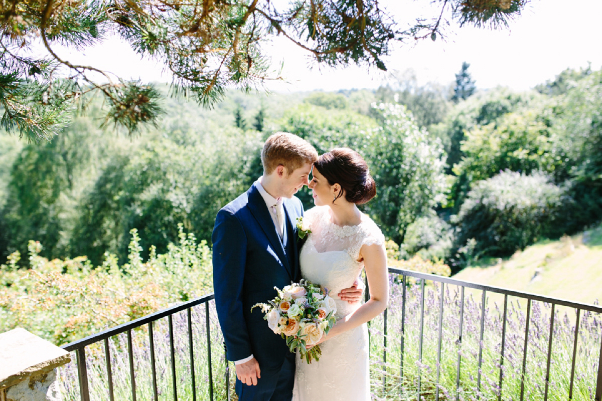 Hollie wore a Lusan Mandongus gown for her tipi wedding set in the Sussex countryside. Photography by Hayley Savage.