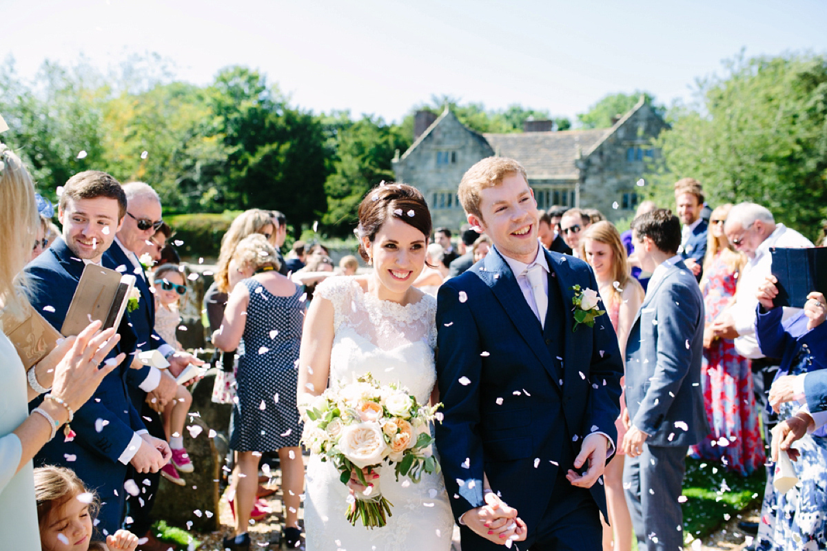 Hollie wore a Lusan Mandongus gown for her tipi wedding set in the Sussex countryside. Photography by Hayley Savage.