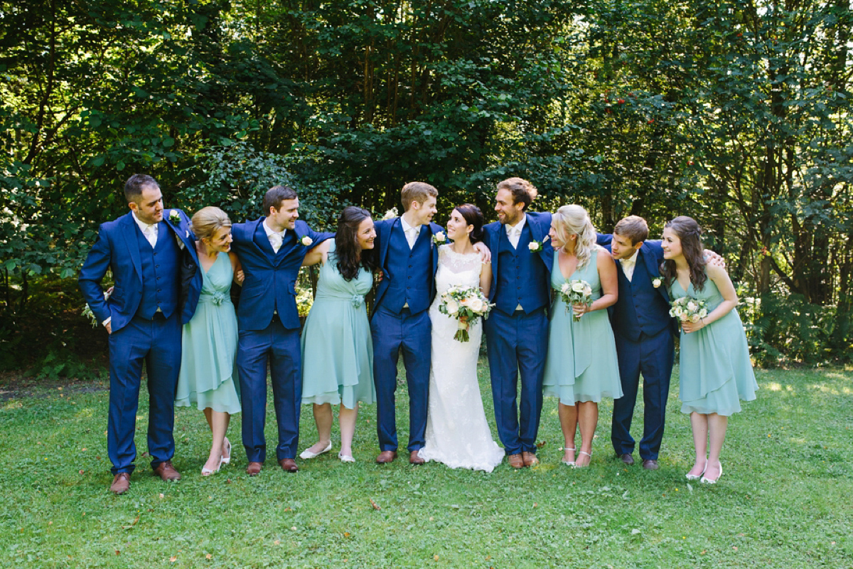 Hollie wore a Lusan Mandongus gown for her tipi wedding set in the Sussex countryside. Photography by Hayley Savage.