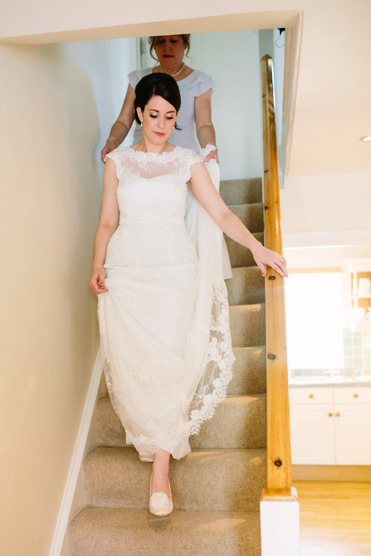 Hollie wore a Lusan Mandongus gown for her tipi wedding set in the Sussex countryside. Photography by Hayley Savage.