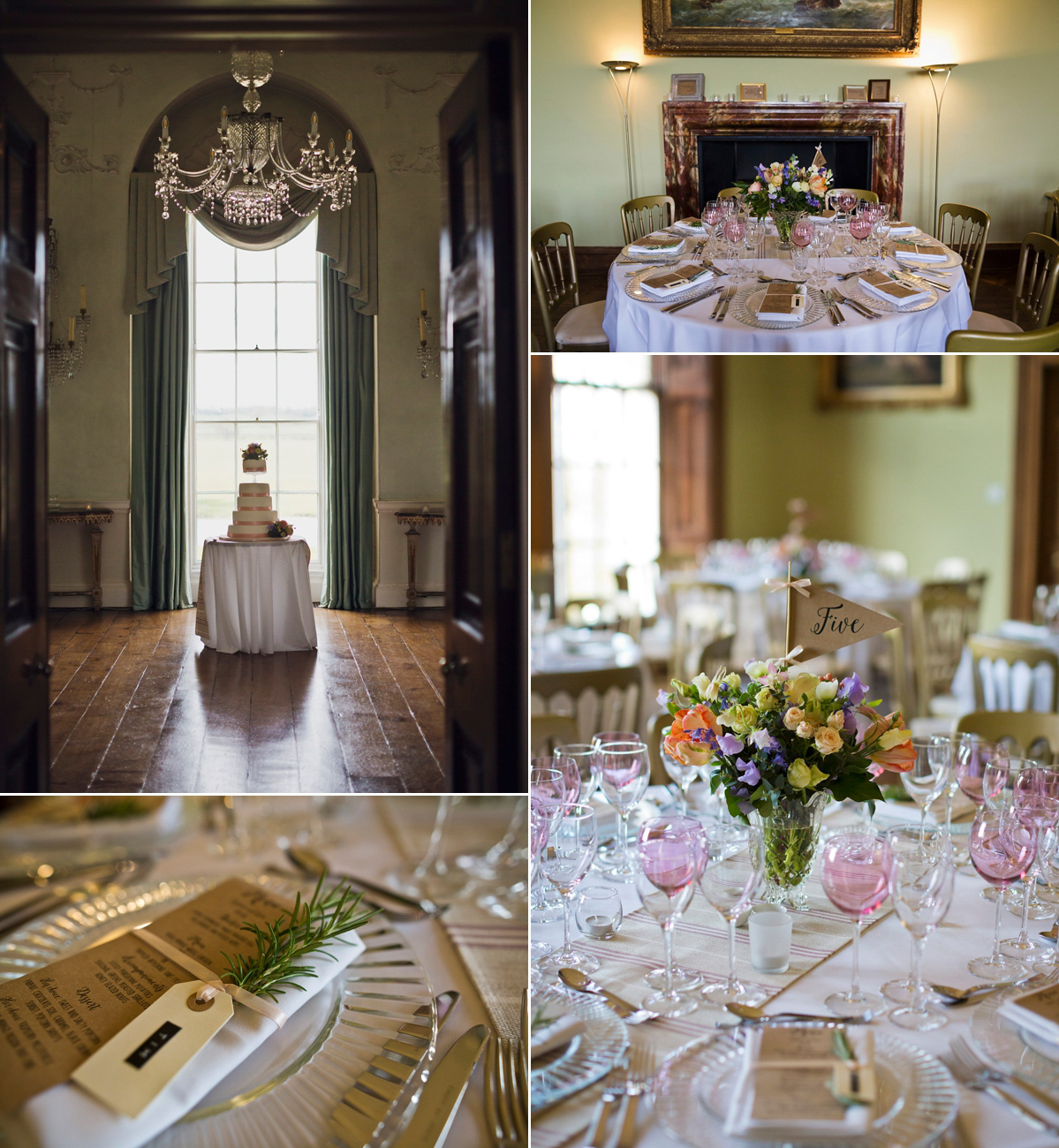 Natalie wore the Frieda gown by Naomi Neoh for her relaxed, elegant and romantic country house wedding. Photography by Mark Tattersall.