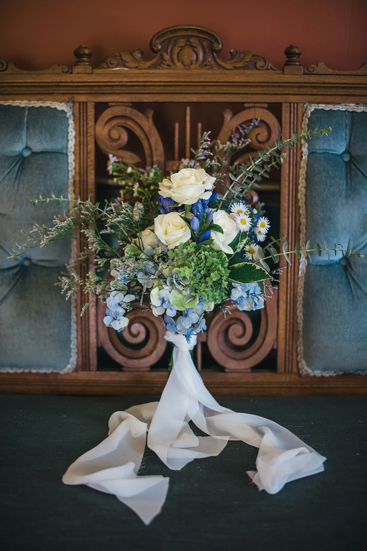 A Beautiful Blue Ombre Wedding Dress for a Barefoot Beach Wedding ...