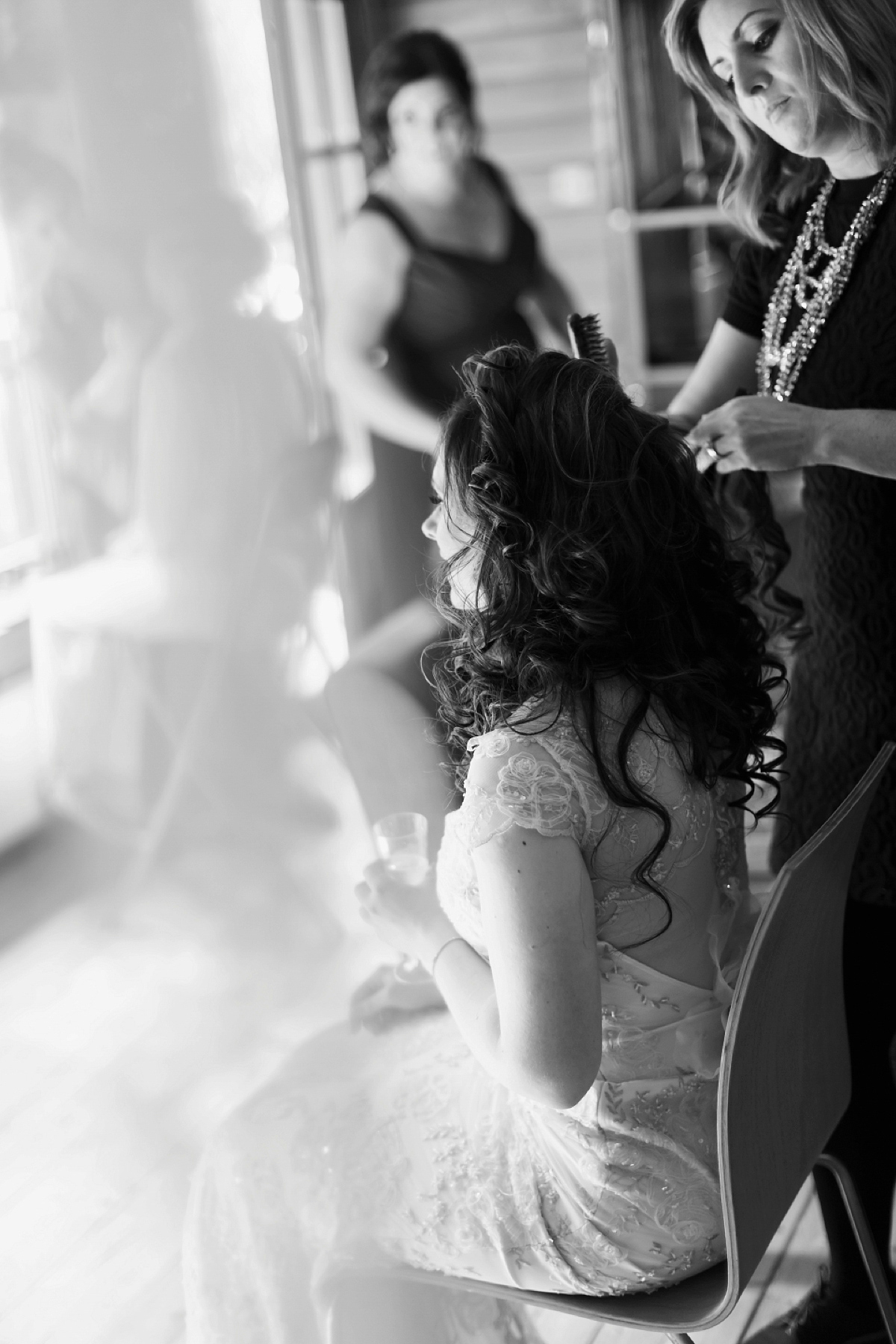 Kimberley wore 'Mystere' by Claire Pettibone for her ethereal and elegant Midsummer Nights Dream inspired wedding at Cottiers in Glasgow. Photography by Craig & Eva Sanders.